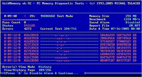 메모리 검사 프로그램(PC, VGA)