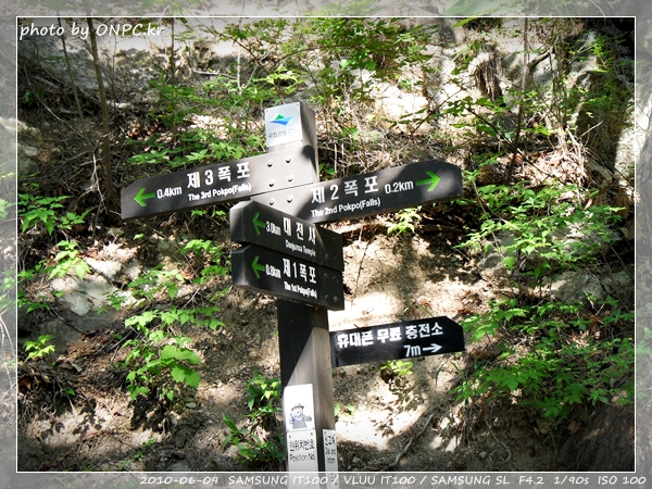 주왕산 제1,2,3폭포 & 명일여관식당 - 출입시간은 평일 9~16시 성수기, 주말, 공휴일은 8시~18시로 정해져 있다. 주왕산 폭포 나무 이정표