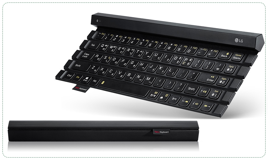 휴대가 간편한 롤방식 LG 롤리 키보드2 KBB-710