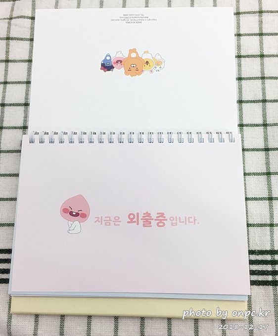 2019년을 맞을 준비의 첫 단계 - 카카오프렌즈의 여덟 친구들이 그려진 2019 캘린더 카카오 프렌즈 캐릭터 탁상 달력 구입기