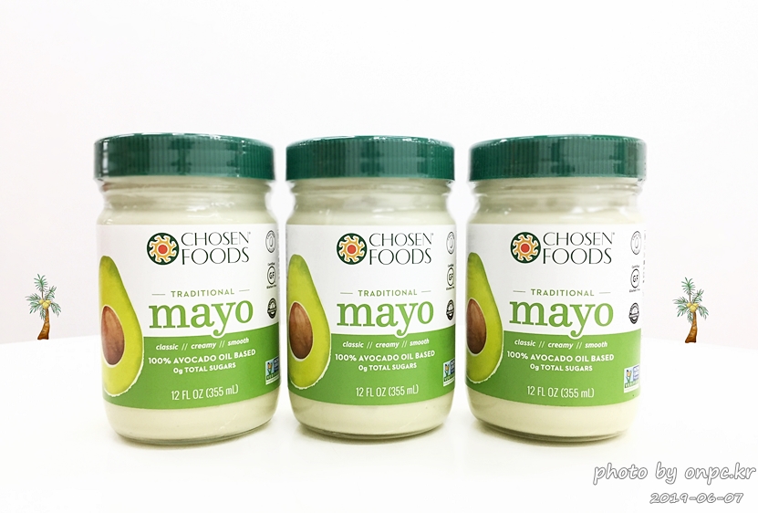 초슨푸드 100% 퓨어 아보카도 오일 마요네즈(Chosen Foods 100% avocado Oil based Mayo)