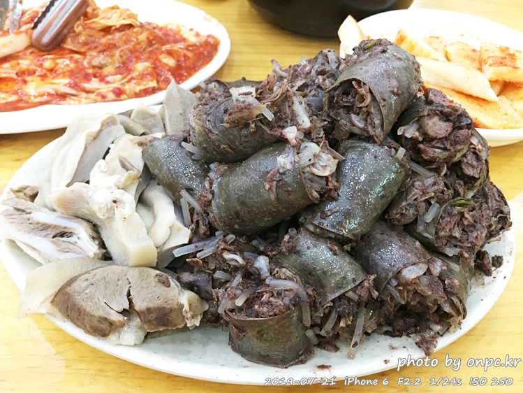 천안 충남집순대 순대한접시