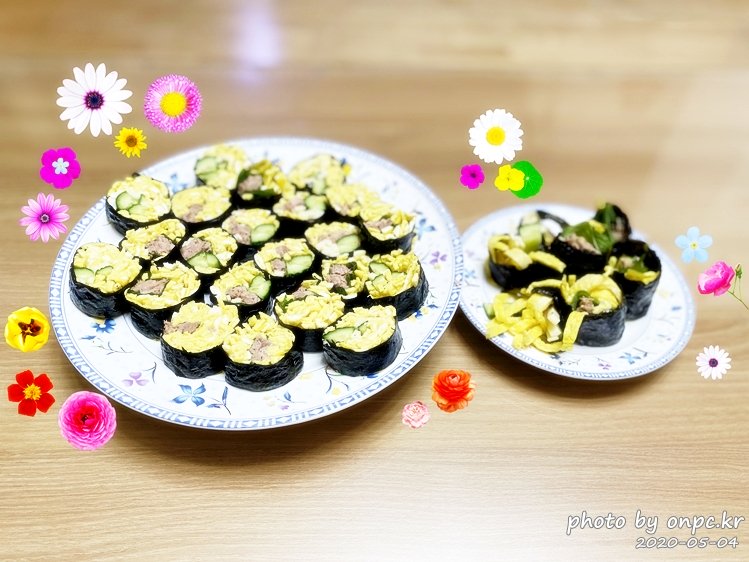 저탄수고지방(LCHF) 다이어트 식단의 계란 김밥과 삼겹 튀김, 코코넛 치킨 - 저탄수화물 고지방 식단의 영양섭취 비율 저탄수화물 고지방(LCHF) 밥없는 계란김밥