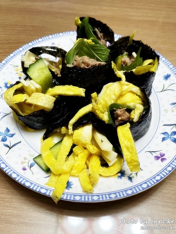 저탄수고지방(LCHF) 다이어트 식단의 계란 김밥과 삼겹 튀김, 코코넛 치킨 - 저탄수화물 고지방 식단의 영양섭취 비율 저탄수화물 고지방(LCHF) 밥없는 계란김밥