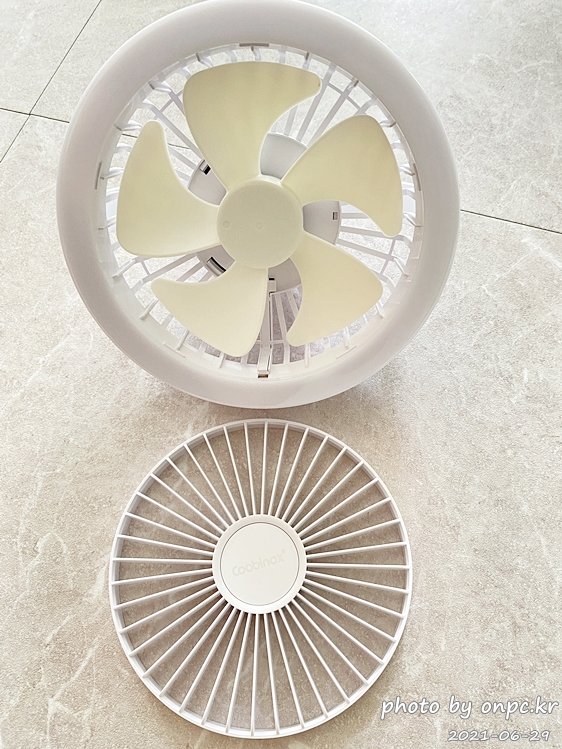 쿠비녹스 캠핑용 무선 선풍기 2개입