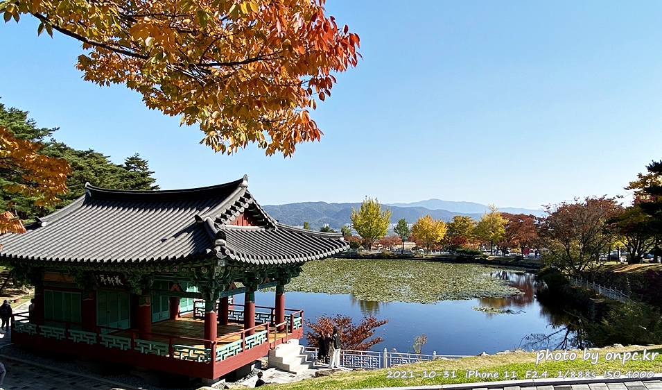 경주 통일전 화랑정과 연못