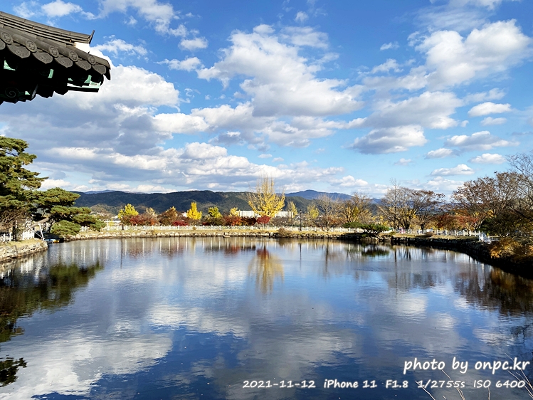 경주 통일전 연못