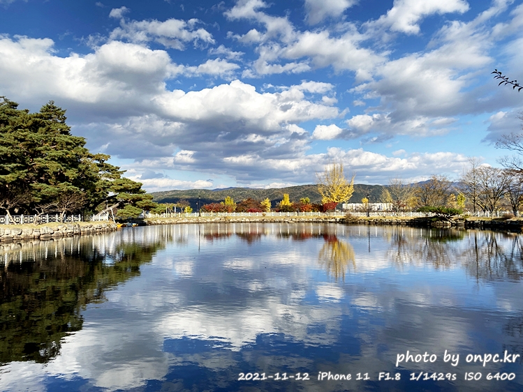 경주 통일전 연못