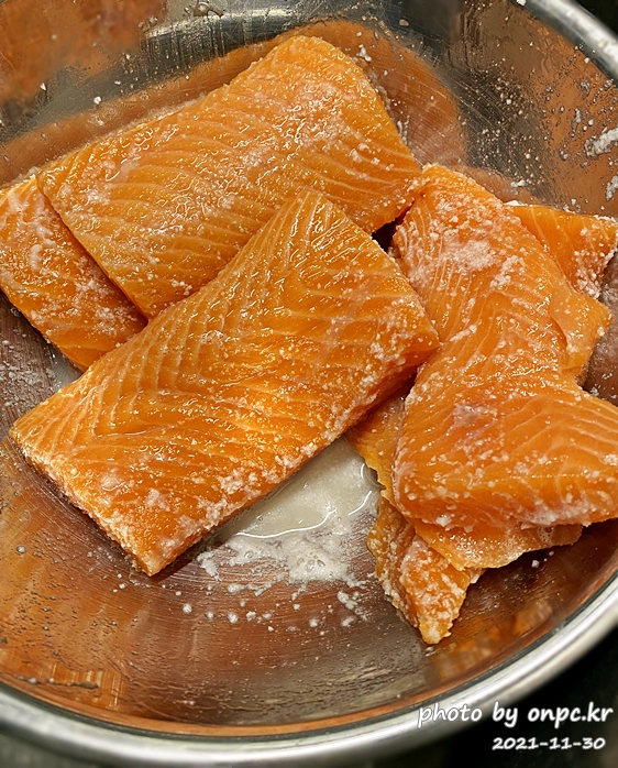 코스트코 연어 손질 절임만들기