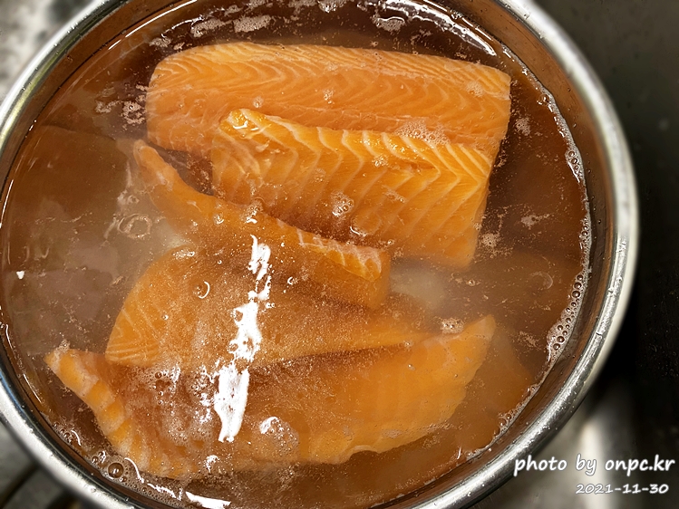 코스트코 연어 손질 절임만들기