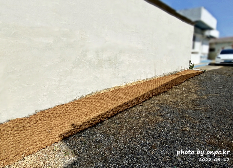 마당 잡초와의 싸움! 결국 야자매트 깔았어요. - 해결책으로 잔디 심고 파쇄석도 깔고 노력해봐도 생명력 질긴 풀들은 사이를 뚫고 올라옵니다. 집마당 꾸미기, 잡초제거용 코코넛 야자매트깔기
