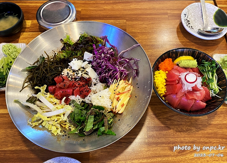통영 문참치 참치 모듬물회와 생참치덮밥