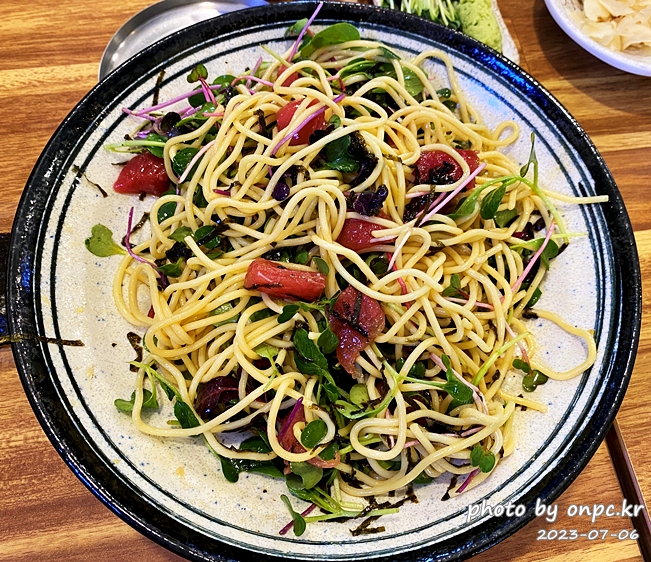 통영 문참치 참치 냉파스타
