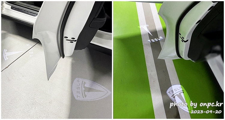 테슬라모델Y 도어라이트웰컴등교체