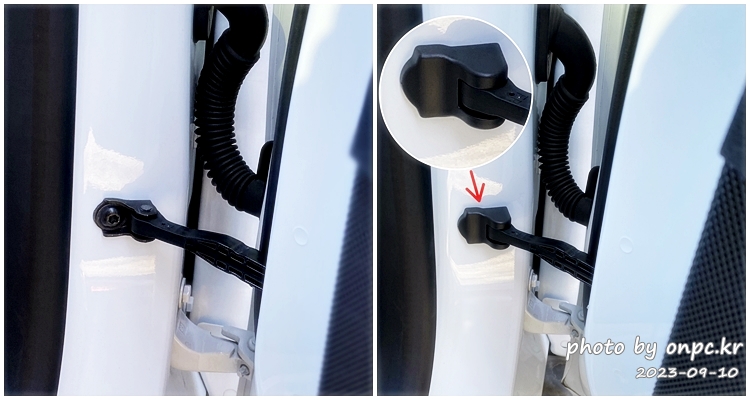 테슬라모델Y 액세서리 도어잠금 보호커버 도어힌지커버설치