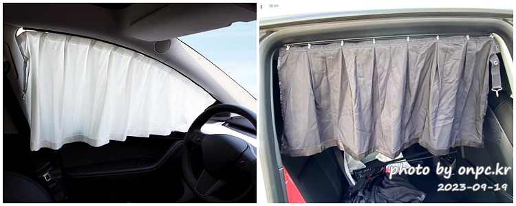 테슬라모델Y 창문커튼 차박커튼