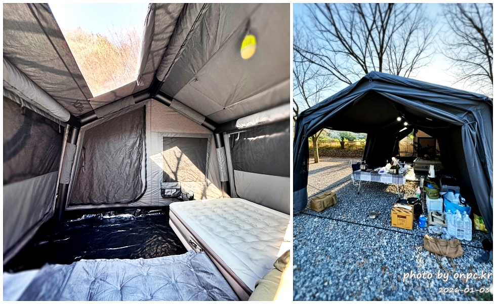 경주산내 하월오토캠핑장 에어노크에어 텐트